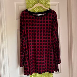 Susan Graver Liquid Knit-Bateau-Neck Tunic❤️